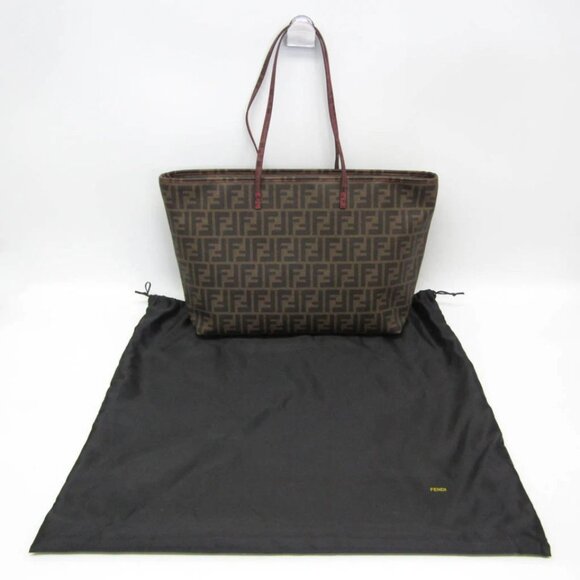 Fendi Zucca Women's PVC Shoulder Bag,Tote Bag Brown 740-022725 - Picture 12 of 12